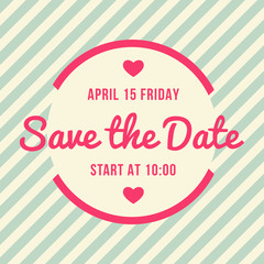 retro design element for wedding invitation. vector illustration