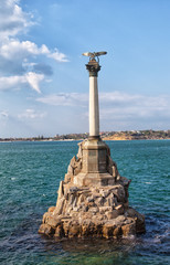 Monument to the flooded ships in Sevastopol, Crimea