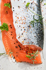 Two Salmon Fillets with Herbs