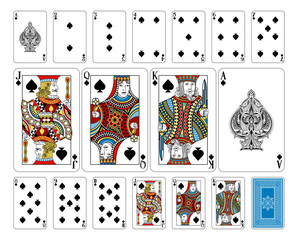 Bridge size Spade playing cards plus reverse