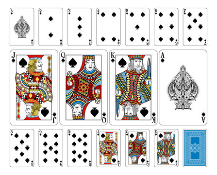 Bridge size Spade playing cards plus reverse