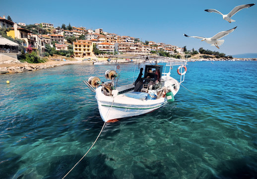 Fishermen boat in Chalkidiki