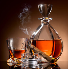 Alcohol and cigar
