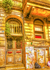 door of an old building at the center of Istanbul in Turkey. HDR