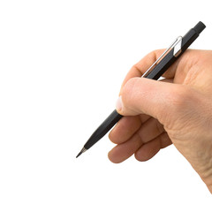 Pencil writing on blank area