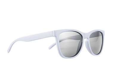 White sun glasses isolated