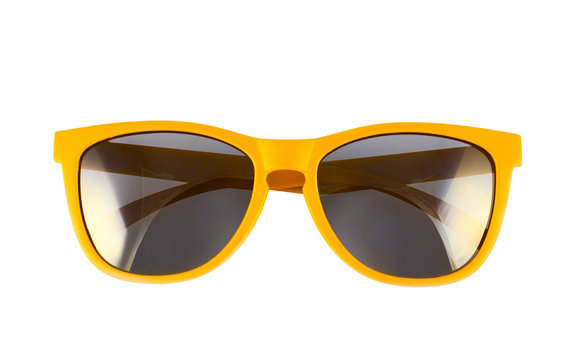 Yellow Sun Glasses Isolated