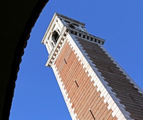 Fototapeta na wymiar Vicenza, Bell Tower in the sanctuary of the Madonna in Italy