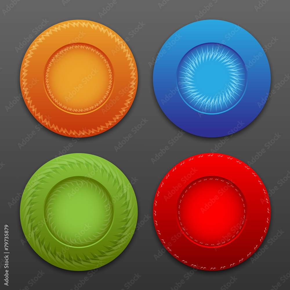 Poster vector web buttons