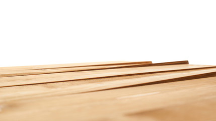 Brown paint coated wooden boards