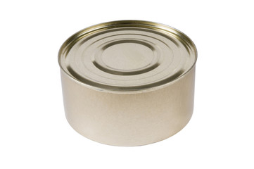 Tin cans isolated on white