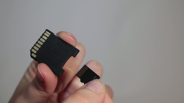 Taking MicroSD Card Out Of MiniSD Adapter