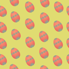 Seamless pattern with easter eggs