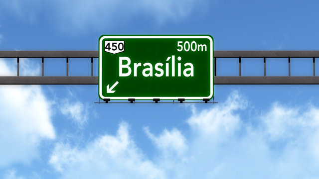 Brasilia Brazil Highway Road Sign