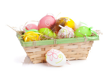 Easter eggs basket