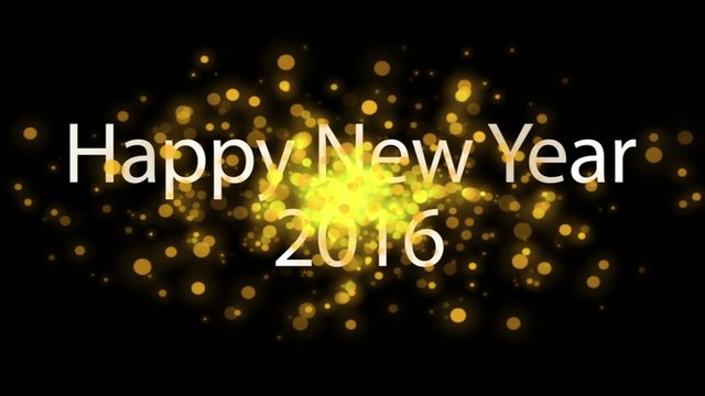 golden explosion sparkling, holiday happy new year 2016 HD
