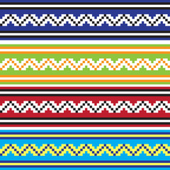 Set of Ethnic ornament pattern in different colors