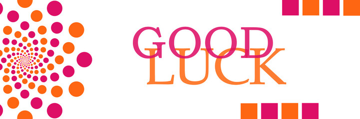 Obraz premium Good Luck Peach Pink Circles Horizontal