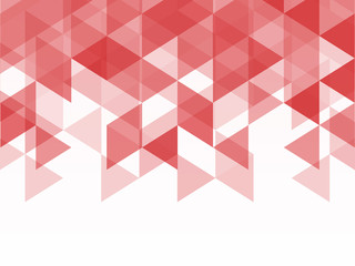 Obraz premium geometric triangle abstract background of red and pink