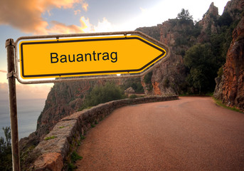 Strassenschild 36 - Bauantrag