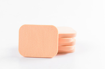 stack of face powder sponge