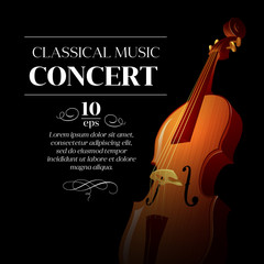 Fototapeta premium Poster of a classical music concert. Vector illustration