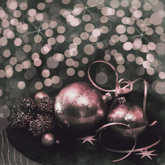 =Christmas decorations on abstract background