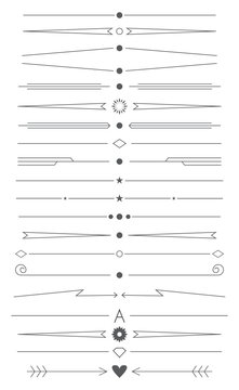 Vector Set Of Simple Design Elements And Page Decor