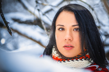 Snow, girl, portrait