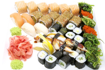 Japanese sushi fish and seafood
