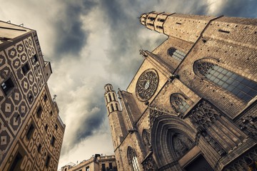 Église Santa Maria del Mar, Barcelone, Catalogne, Espagne
