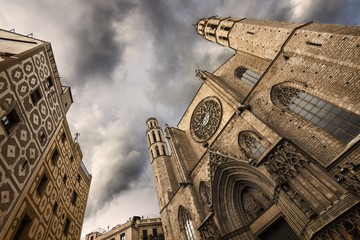 Obraz premium Santa Maria del Mar churc, Barcelona, Catalonia, Spain
