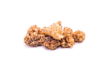 dried mulberries fruit isolated on white background