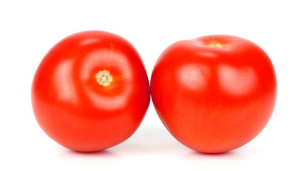 Two tomato isolated on white background