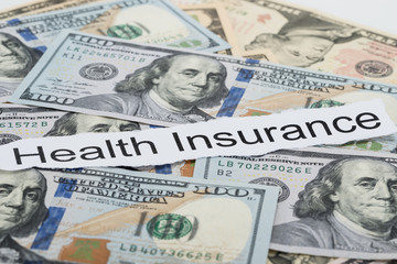 Health Insurance Text On Piece Of Paper