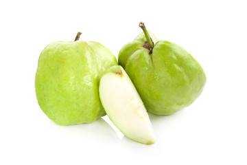guava fruit on white background