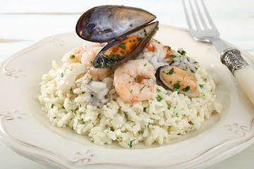 riso con frutti di mare
