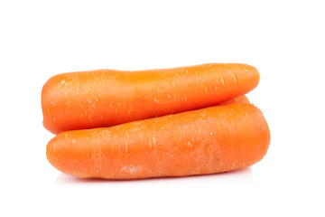 Fresh and sweet carrot isolated on white background