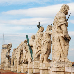 Fototapeta premium Statues on the roof