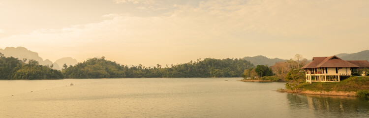 Ratchaprapha Dam in Surat Thani province,Thailand