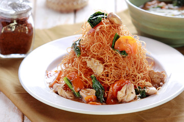 gluten free noodle served with capcay