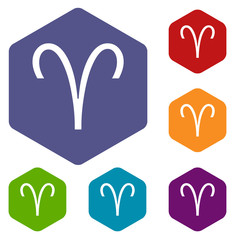 Aries rhombus icons
