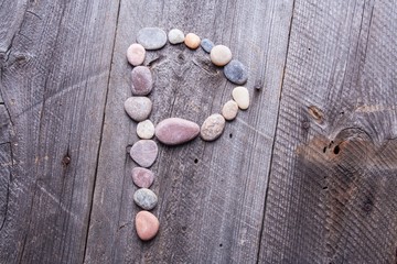 Stone alphabet - P