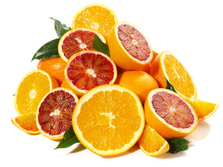 Orangen und Blutorangen