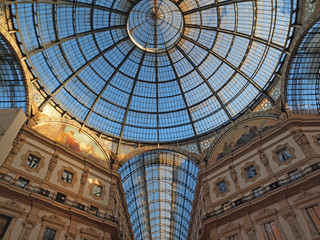 Vittorio Emanuele II Gallery in Milan, Italy.
