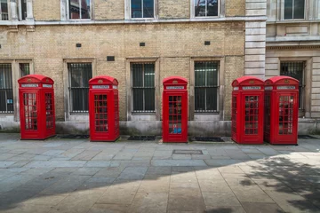 Foto auf Acrylglas K2 London - Rote Telefonzellen