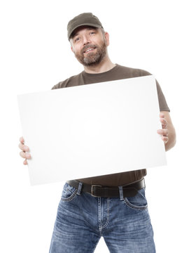 Bearded Man White Board