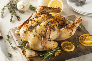Homemade Lemon and Herb Whole Chicken © Brent Hofacker