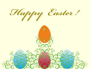 Vector illustration background with Easter greetings