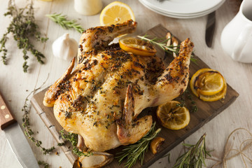 Homemade Lemon and Herb Whole Chicken